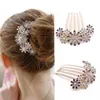 10 pz Moda Fiore Di Cristallo Forcella Clip di Capelli In Metallo Pettine Spille Per Le Donne Femminile Hairclips Pettine Dei Capelli Accessori Per Capelli Styling Tool262W