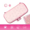 Bags DATA FROG Pink Cute Carrying Case For Nintendo Switch Lite Screen Protector Thumb Grip Caps for Switch Lite Accessories