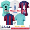 23/24 Maillot de football Maillot de football Uniforme de football Maillot de Barcelone PEDRI LEWANDOWSKI GAVI FC BALDE FERRAN RAPHINHA Maillot de football Barcelone DEST Kit enfants barca