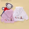 Rash Guard Shirts Family Childrens Clothing New Girl Cartoon Bear Rabbit broderad jacka Huven Cardigan tröja Sunset Clothing Q240227