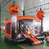 Großhandel kostenlos Schiff im Freien Aktivitäten im Freien 4x4m (13,2 x 13,2 Fuß) mit dem Gebläseriesen Halloween aufblasbarer Bounce House Air Bouncy Castle zum Verkauf