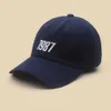 Ball Caps Nowy kod mody unisex 1987 Hat Groch Korean Design Baseball Hat Outdoor Street Street Speisher Sun Hat Hat J240226