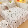 Bed Skirt Bonenjoy Cartoon Style Cover Ruffled Bedsheet Falda De Cama Quilted Mattress Covers Lace Bedspread (No Pillowcase)