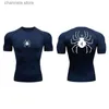 Herr t-shirts anime hunter x jägare gym kompression tshirts kör fitness tight sportkläder kort ärm sommaren andas sport spindel topp t240227