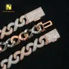 Großhandel Preis Unendlichkeit Stil Hip Hop Schmuck Halskette Iced Out Lab Diamant Moissanit Silber Kubanische Link Kette