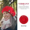 Bérets Chapeau Mignon Béret Noël Littérature Fille Rouge Laine Femme Femme Noël