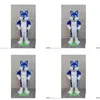 Mascote Venda Deluxe Longo Pele Azul Husky Traje Natal Fantasia Vestido Halloween Gota Entrega Vestuário Trajes Dhhfr