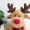 Plyschdockor 30 cm julreindeer halsduk plysch fylld docka leksak hem soffa dekoration gåvor för barn nyår dekor tillbehörsl2403