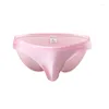 Underpants WOXUAN Brand Man Sexy Nylon Seamless Bulge Pouch Briefs Underwear Gay Male Silk Slips Bikinis Panties