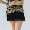 Skirts Women's Sequin Skirt Sparkly Lace Up Waist Adjustable Mini Party High Pencil