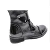 Boots Men's Motorcycle Gothic Punk Cosplay Dance Mid-calf Basic Short Military Fall Winter Safety Work Shoes Male