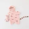 Yeni doğan fotoğraf kostümü kaplan şapkası + bebek + onesie 3piece set stüdyo fotoğrafı destekler erkek ve kızlar bebek fotoğrafları giyim