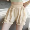 Women's Panties Cute Lolita Bow Frilly Bloomers Safety Short Pants Women Solid Color Striped Shorts Culottes Underwear Cotton Knickers