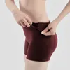 2024 Yoga Sexig Yoga Shorts Hög midja Womens Sports Fitness NakedFeel Squat Proof Yoga Running Gym Workout Compression Araction Pants