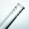 Bangs en verre capiteux Narguilé / Tuyau de drainage en tige de verre avec anneau en silicone, 90 degrés 14 mm