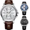 モーリス・ラクロアウォッチベンタオシリーズThreeeye Chronograph Fashion Casual Top Luxury Leather Mens Watch Mens Gift Watch 240220