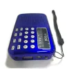 Radyo mini LED ekran FM Radyo Hoparlör Müzik Çalar Çift Band Şarj Edilebilir Dijital Panel Stereo USB TF Kart iPhone Tablet PC için
