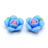 Decorative Flowers 50/100pcs Resin Rose Flower Beads Flatback Mini Decoration Crafts Cabochon Hair Clip Scrapbooking Phone Diy Accessorie