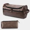 Large & Portage Travel Makeup Toiletry Bag For Women Neceser Mujer Men's Vintage PU Leather Washing Storage Bag265j