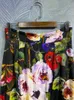 Rokken DLDENGHAN Lente Sicilië Zijden Rok Vrouwen Hoge Taille Bloemenprint Elegante Partij Potlood Modeontwerper