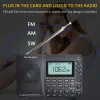 Spelare Portable Digital Radio LCD Display FM AM SW Radio med Bluetooth 5.0 Högtalare USB REC Sound Recorder TF Card Mp3 Player