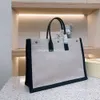 トートYslkate Gauche 2024 River Bags Designer Bag High Capacity Women's Trendyバージョンキャンバスハンドバッグシングルショルダートートキャンバストートハンドバッグ