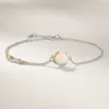 リンクブレスレットHuocai Ooupo Stone Bracelet Girls 'Sterling Silver Light Luxury Small and Exquisite2024 Friend Birthday Gift