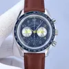 Édition télémétrique limitée Men Watch Sport Quartz Chronograph Hardlax Glass Brown Leather Belt Watches Chronoscope 43mm Mens Wristw325m