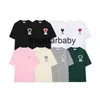 Bordado Love AT T-shirt de manga curta Mens e Womens Loose Cotton T-shirt Round Neck T-shirt Casal Meia Manga Designer T-shirt High Edition