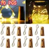 Cordas 10 Pcs Bar LED Garrafa de Vinho Cork String Luzes Decoração de Feriado Garland Fada Natal