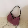 Sacos de noite Bolsa feminina 2024 novo nicho super um diamante de água brilhante Instagram moda único ombro axilas mão crossbody 240227