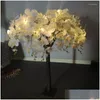 Couronnes de fleurs décoratives 130 cm de haut Phalaenopsis artificiel arbre plante de simulation pot blanc papillon orc table ornement pour Weddi Dhpnl