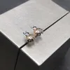 TiffanyJewelry TiffanyBracelet Heart Gold Earrings Designers Designers Earrings for Women New Tiktok Live 925 Silver Needle Colored Thadebug Earrings Celebrity Internet