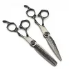 Nożyce dostosuj 6 -calowe Upsskalowe czarne nożyczki do włosów w Damaszku fryzur