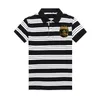 Summer Men Short Sleeve Cotton Stripe Fashion Leisure Polo Shirts Horse Graphic Golf Lapel Tops Tees Elegant Crown Designer Clothes 4U