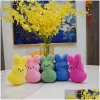 Party Favor 25Cm 15Cm Peeps Pluche Konijn Peep Pasen Speelgoed Simatie Knuffeldier Pop Voor Kinderen Kinderen Zacht Kussen Geschenken Gir Dhnro