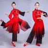 Stage Wear Chinois Folk Classique Danse Femme Ancien Yangko Hanfu Vêtements Place Yangge Costumes Fan Performance Costume