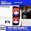 Для Ford Ranger T6 светодиодный задний фонарь 15-20 тормоза заднего хода стояночные ходовые огни стример указатель поворота задний фонарь задний фонарь в сборе