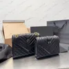Lenvelope Bag designer kvinnor väskor handväskor axelväskor tygväska svart rosa kalvskinn klassiska diagonala ränder quiltade kedjor doub246g