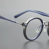 Montature per occhiali da sole Montature per occhiali classici retrò Montatura per occhiali da uomo di alta qualità Designer in acetato Occhiali da vista rotondi Miopia Lettura da donna Personalizzati