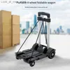 Shopping Carts 1 foldable shopping cart portable telescopic handcart for purchasing food mobile freight travel essentials Q240227