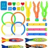 Summer Swimming Diving Toys Set Pool Swim Ring Water Sports Spela Game Stick Underwater Accessories Grabing For Kid 240223