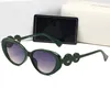 Womens Triomphe Oval Frame Sunglasses man Metal Mirror Legs Green Lens designer Sunglasses Retro Small Round Frame Sexy With original box SY 4433