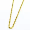 24inches 5mm 24k Gold Plated Necklaces Gold Color Chain Man Woman Necklaces Jewelry for Men Women Does Not Fade High Quality2725