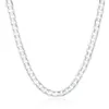 12mm 18-30 inch Length Mens Silver Color Necklace Curb Cuban Link Chain Punk Fashion Jewelry Gift259n