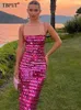 기본 캐주얼 드레스 반짝이는 섹시한 슬림 스팽글 드레스 여성 우아한 솔리드 백 스파게티 스트랩 파티 드레스 2023 새로운 세련
