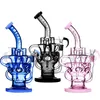Recycler Oil Rigs Glass Bongs Hookah Tornado Bong Inline Perc Glass Pipes Heady Dab Rig Cyclone Water Pipe with 4mm Thick Quartz Banger