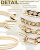 Accessori 4pack oro cravatta per capelli carini bracciale e design pratico elastico, usa come cravatta per capelli o accessori di moda per lavoro, sport, y