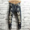 Jeans pour hommes 2024 Printemps Nouveau Jeans déchirés en détresse Hommes Hip-Hop High Street Mode coréenne Slim Stretch Hole Denim Pantalon T240227