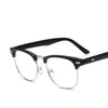 男性用ガラスフレームレトロ2021ブランド韓国スタイルのメタル眼鏡男性女性ハーフラウンドビンテージフレームグラスファッションサングラス230l